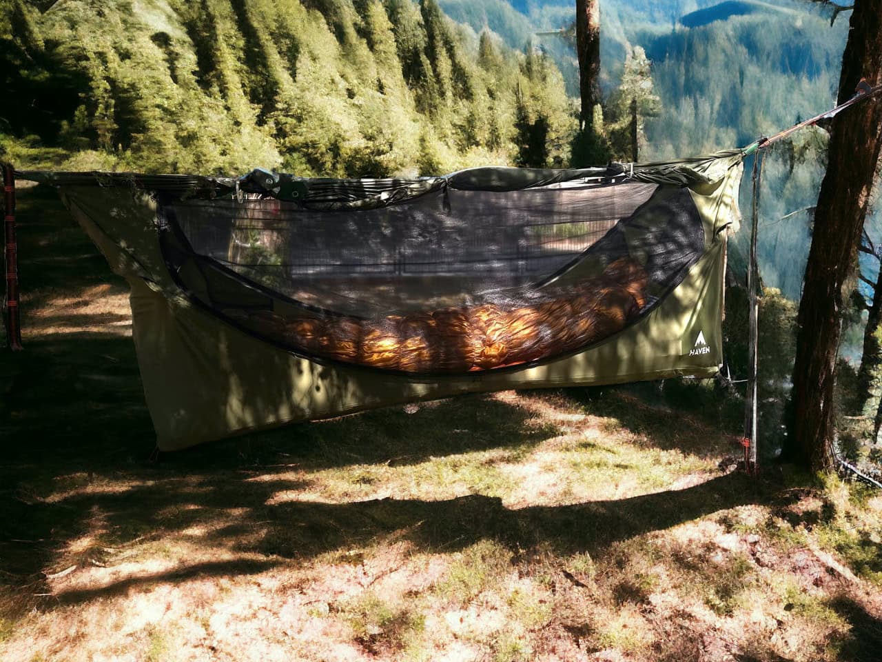 Haven Tents Haven XL Hängemattenzelt – Himmelblau, Inkl. Isomatte & Regenschutz, Für Erwachsene